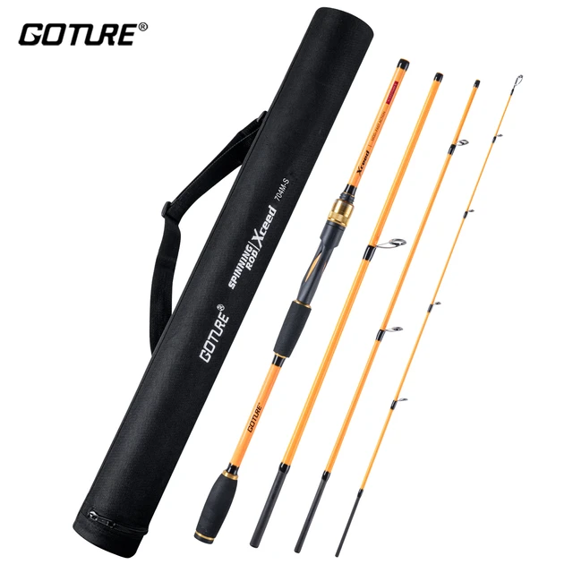 Goture Xceed 4piece UltraLight Spinning Rod 1.98m 2.1m 2.4m Telescopic Fishing  Rod Carbon Fiber Travel Lure Rod Trout with Cloth - AliExpress