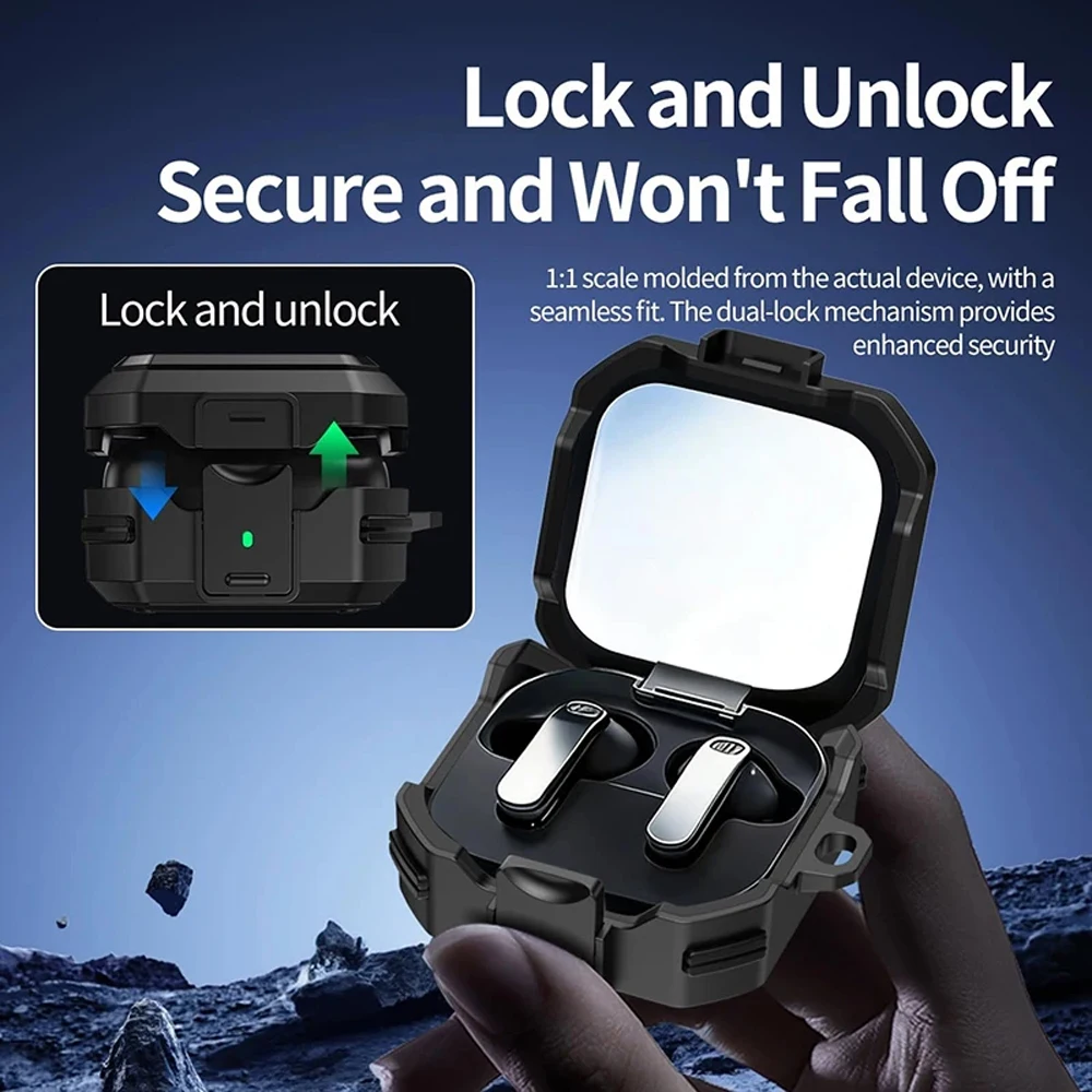 Shockproof Earphone Protection Case with Keychain Accessories - Full Protection Cover