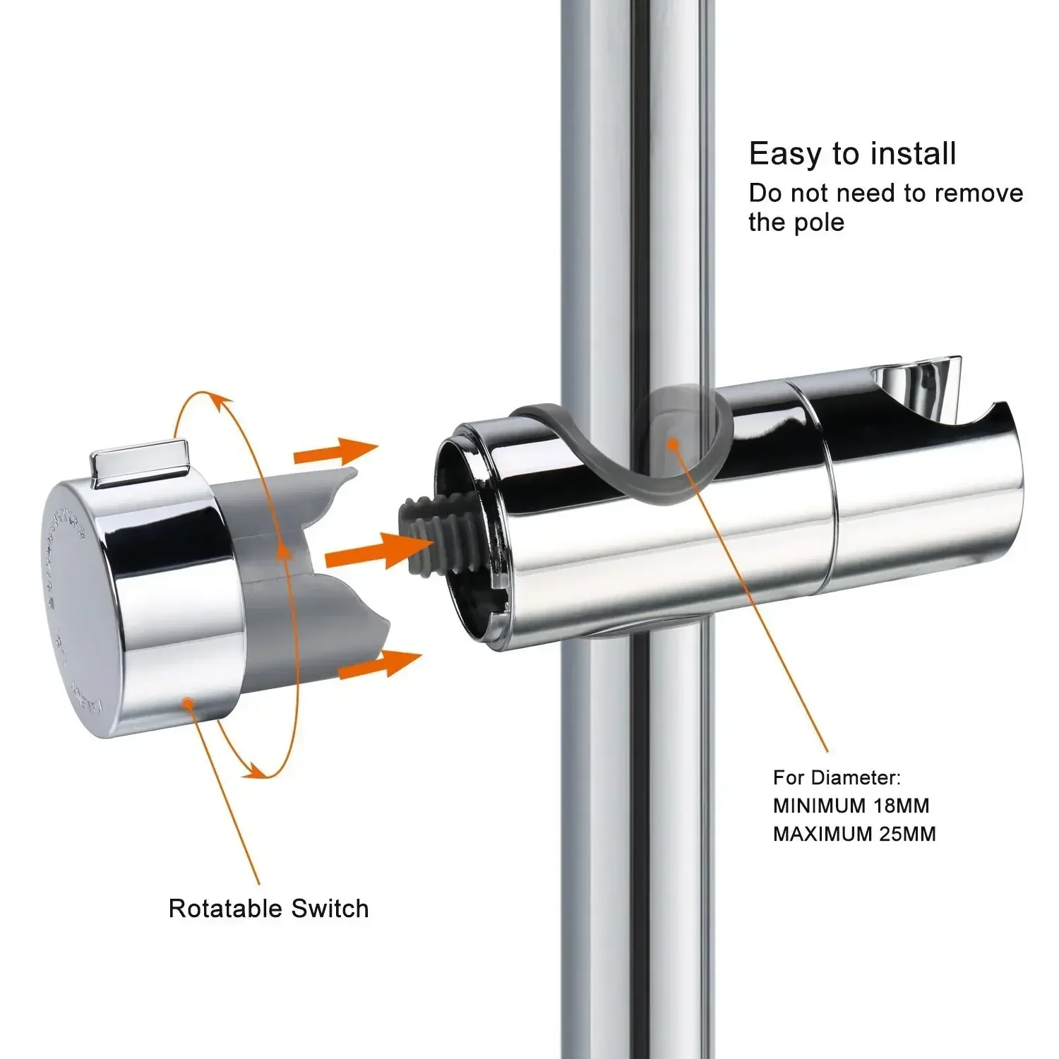 Universal Shower Head Holder Image 3