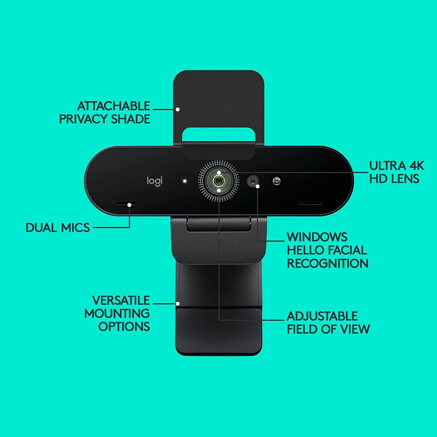 Logitech Brio-cámara web 4K Ultra 4K HD, videollamada, cancelación de  ruido, corrección automática de luz, amplio campo de visión, funciona para  PC - AliExpress