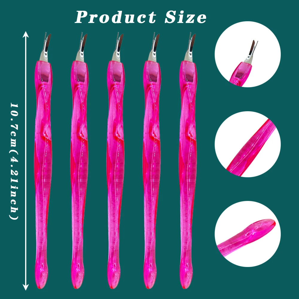Nail Care Kit 10Pcs Dead Skin Remover Nail Art Fork Cuticle Remover Nipper Pusher Trimmer