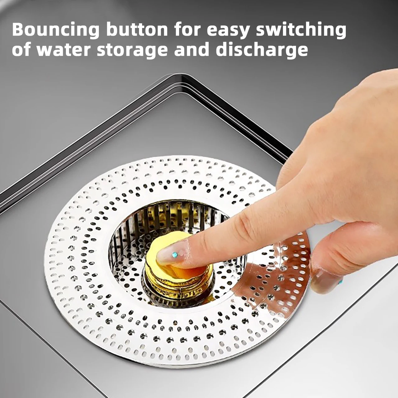 New Pop Up Sink Filter Kitchen Sink Strainer Stopping Blockage Bouncing Core Leak-proof Plug Cover