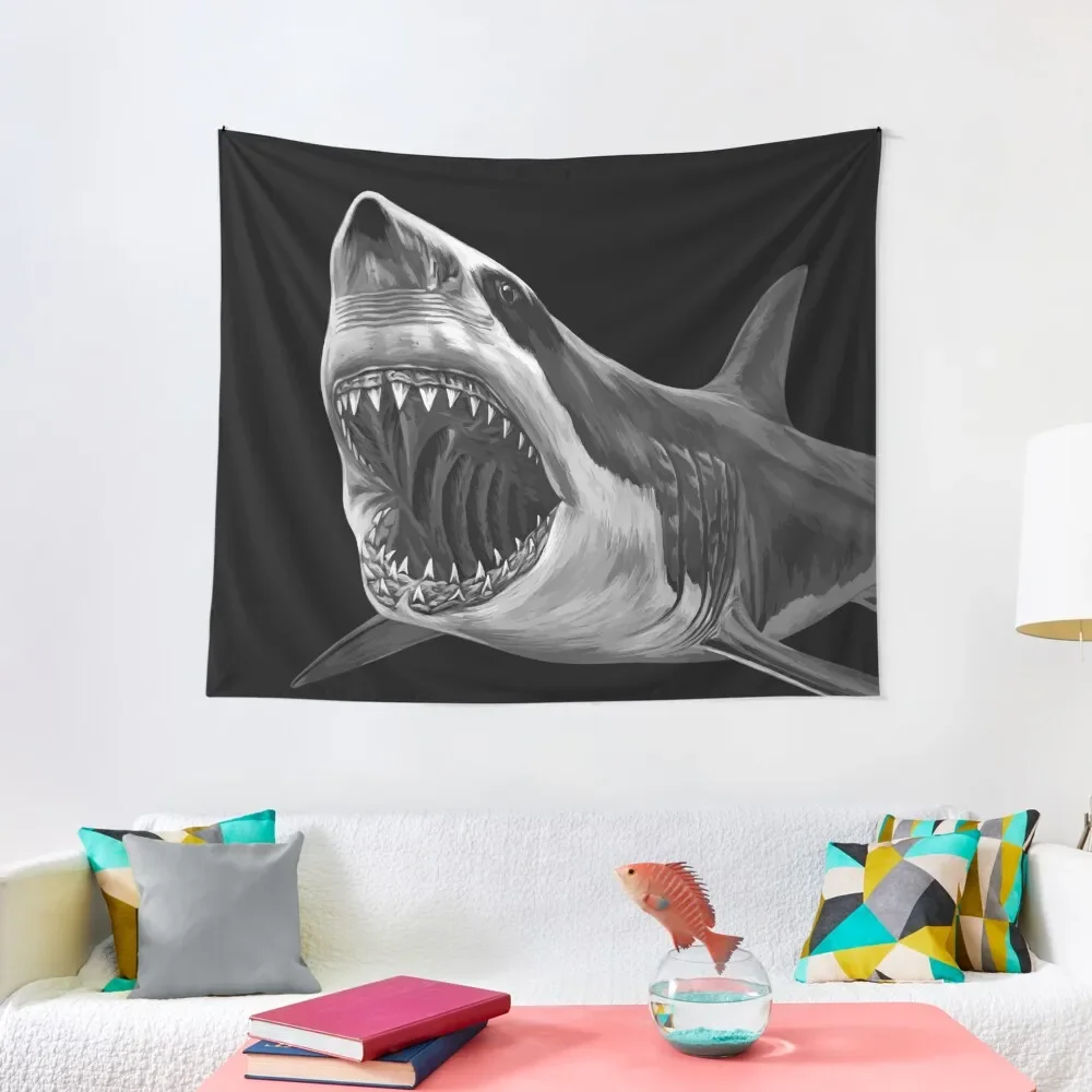 

Great White Shark Tapestry Bed Room Decoration Outdoor Decoration Decor For Room Wall Art Tapestry