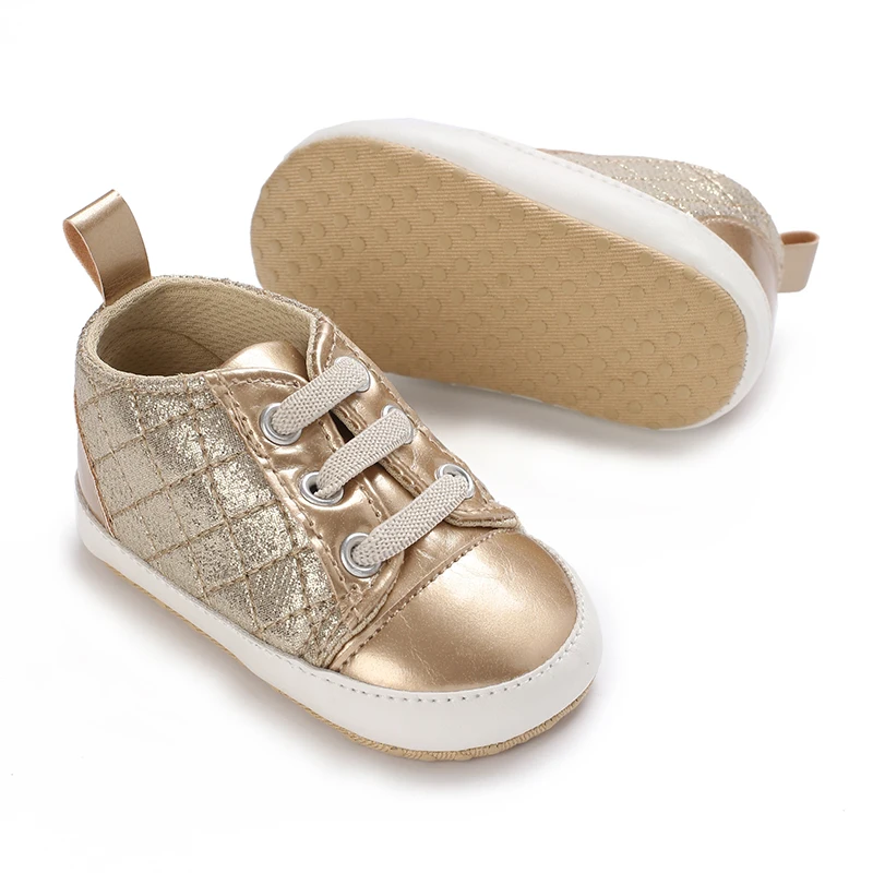 Girls' Golden Theme Newborn Shoes Fashion Golden Princess Shoes Soft Sole  Anti Slip Preschool Shoes 0-18M First Walker - AliExpress 1501