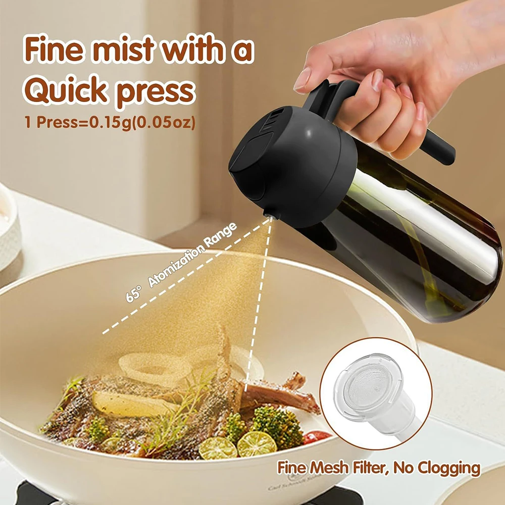 Durable 2in1 oil sprayer for daily kitchen use