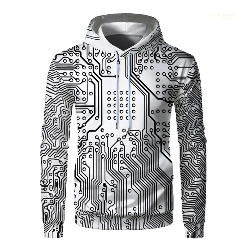 thumbnail image 1 of Sudadera con capucha con gráfico de chip electrónico para hombre, sudadera con estampado 3D de placa de circuito de CPU, sudadera divertida, sudaderas con capucha, ropa de calle, 1 of 5