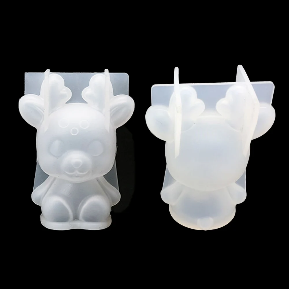 3D Sika Deer Silicone Mold - For Soap, Candles, Chocolate, Fondant, 7x3.5x4.1cm, Baking & Craft Tool - View #3