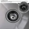 33 Inch Drop In Kitchen Sink Workstation Black33x22-Inch Drop In Sink 16 Gauge Black Stainless Steel Single Bowl Kitchen Sink 6