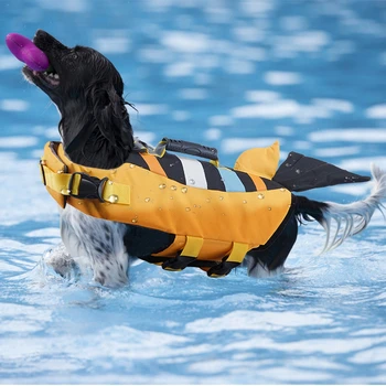 Dog Life Jacket Reflective Adjustable Summer Pet Dog Swimwear Safety Vest Enhanced Buoyancy Pet Life Jacket for Small Large Dogs 2