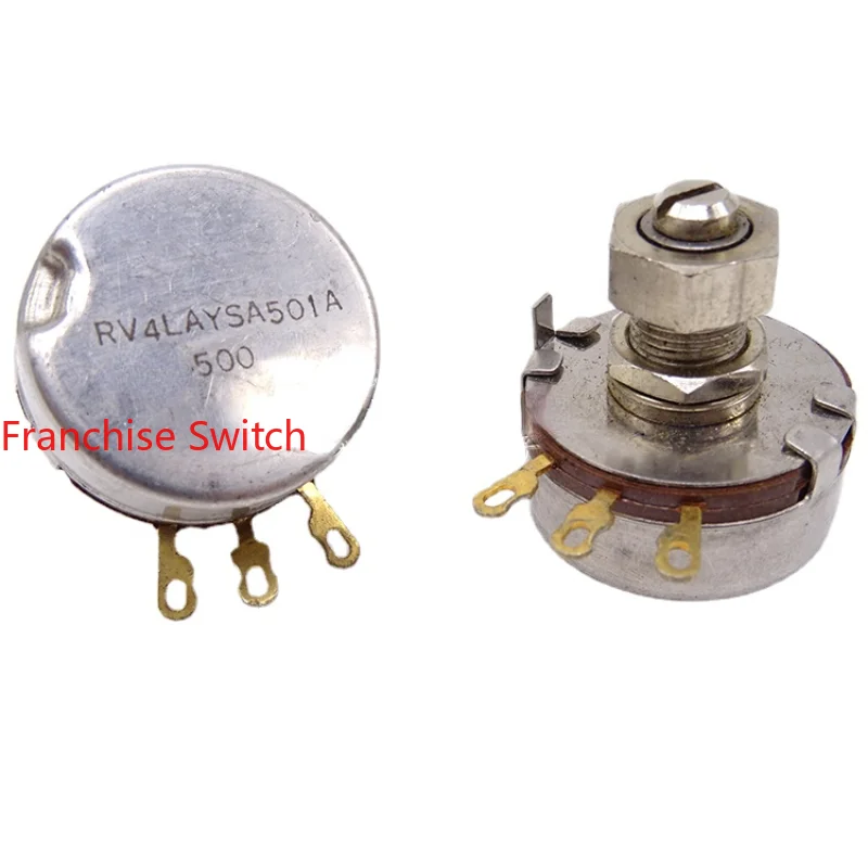 1PCS RV4LAYSA501A Single-connected Single-coil 500-ohm Potentiometer With Lock Handle.