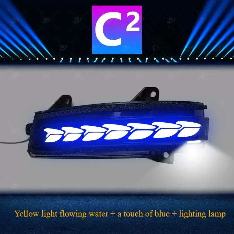 For Honda Fengfan's special rearview mirror, running water turn signal, a touch of blue daytime running lights, dragon scales