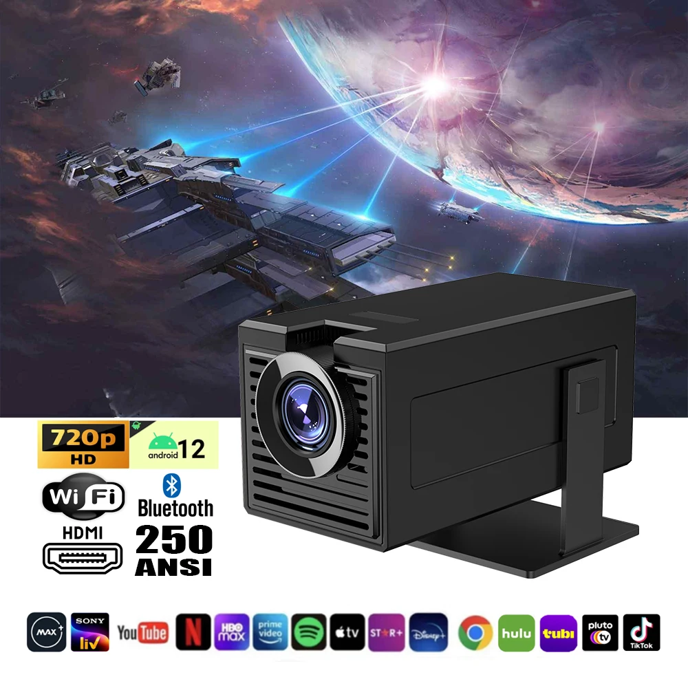 Portable Projector Polaring P50Mini Android Projector H713 Chip 5G Wifi BT 250Ansi Cinema Home Keystone HDMI Proyector 1080P 4K