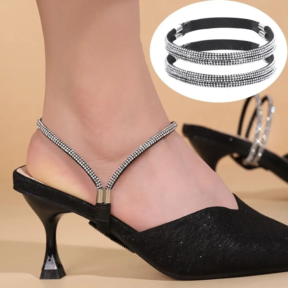 

2Pcs Anti-loose High Heels Shoelaces Women Adjustable Non-Slip Elastic Band Lazy Shoe Strap Belt Straps No Tie Ankle Holding