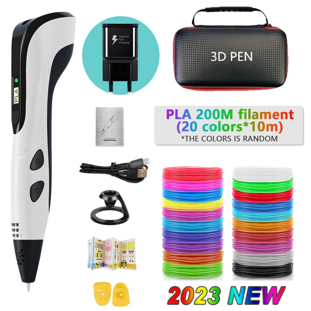 3D Pen DIY 3D Printing Pen Set with PLA Filament Portable Travel Storage Box Children Birthday Christmas Creative Gift