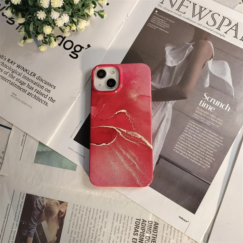

Suitable for iPhone 14 Pro Max 13 12 Mini 11 X XR XS 7 8 Plus Cute Marble pattern Shockproof Fall Protection Case Silicone Phone