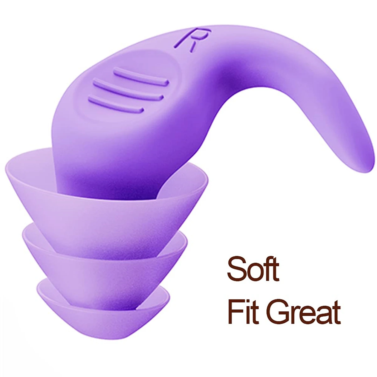 Silicone Ear Plugs Reusable Sleeping Swimming Diving Bathing