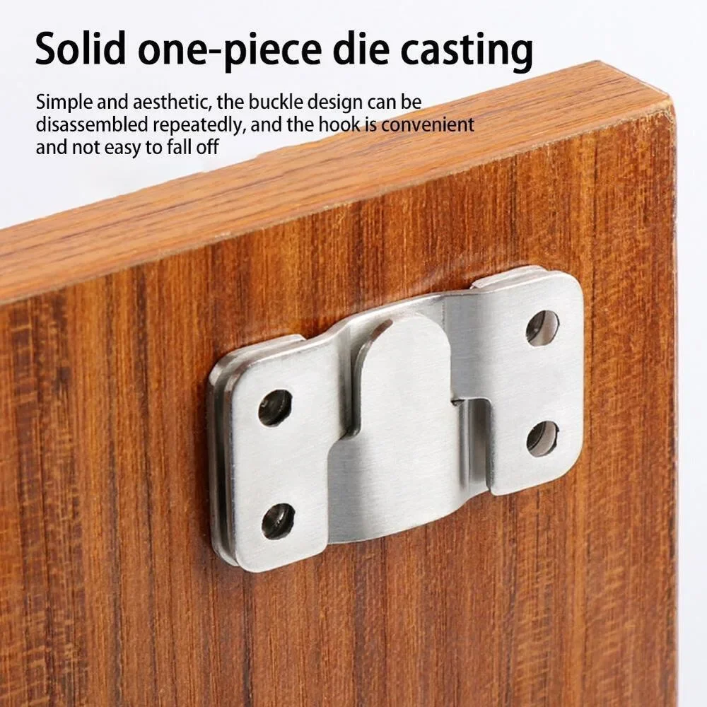 10pcs Hanging Buckle Flush Mount Bracket Furniture Wall Picture Frame Hanger Photo Frame Hooks Connector