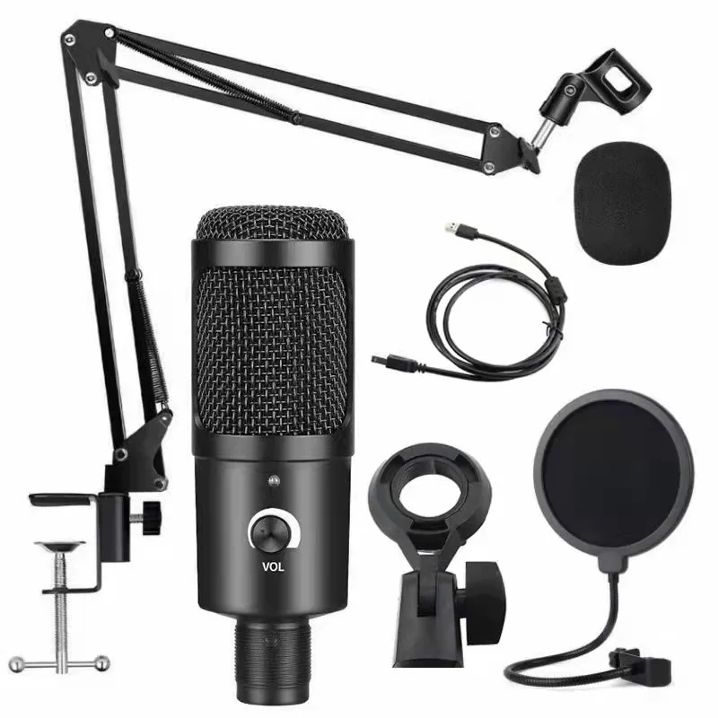 

USB-микрофон с подставкой для ПК, компьютера, ноутбука