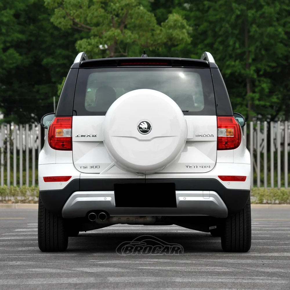 Per Skoda Yeti 2013 - 2017 Materiale Abs Spoiler Posteriore Esterno In Fibra Di Carbonio Yeti Car Top Wing Portellone Posteriore Top Splitter Tuning