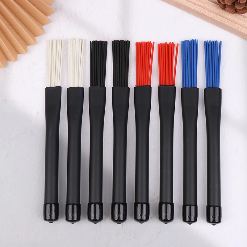 2Pcs/Pair Brush For Drum Stick Bundle Brush Brushes Nylon Jazz For Drumstick Broom Rubber Percussion With Handle
