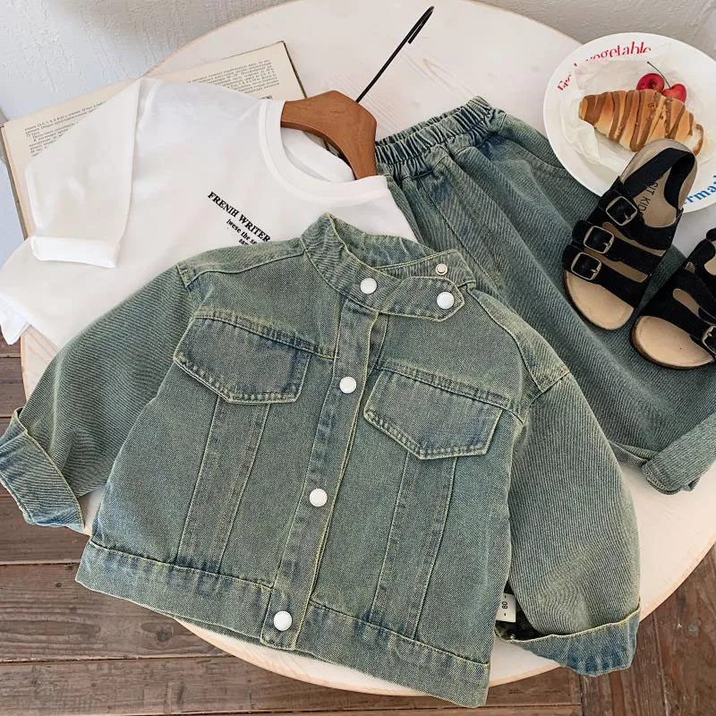 Cute Cartoon Girls Polo Shirts Shorts Set