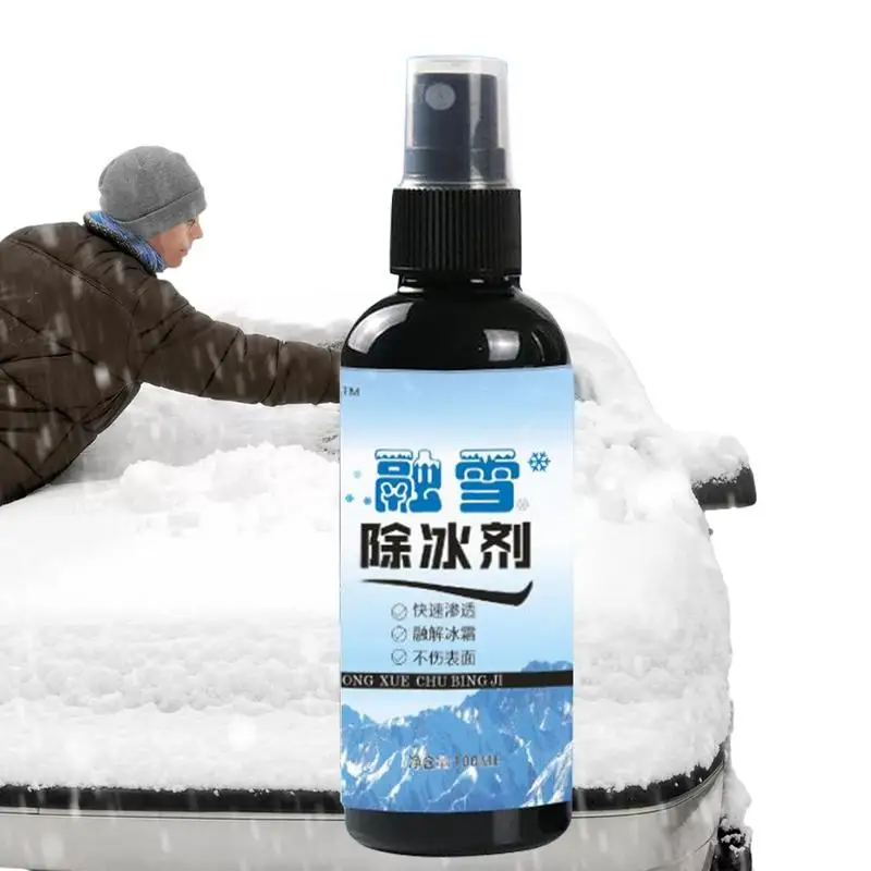 

Window Ice Melt 100ml Powerful Defrost Liquid Car Accessories For Instantly Melting Ice On Glass Exhaust Pipe Rearview Mirrors