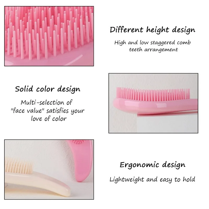 Hair Comb Portable Handle Anti Static Massage Detangle Shower Massage Hairbrush Combs Salon Styling Tools