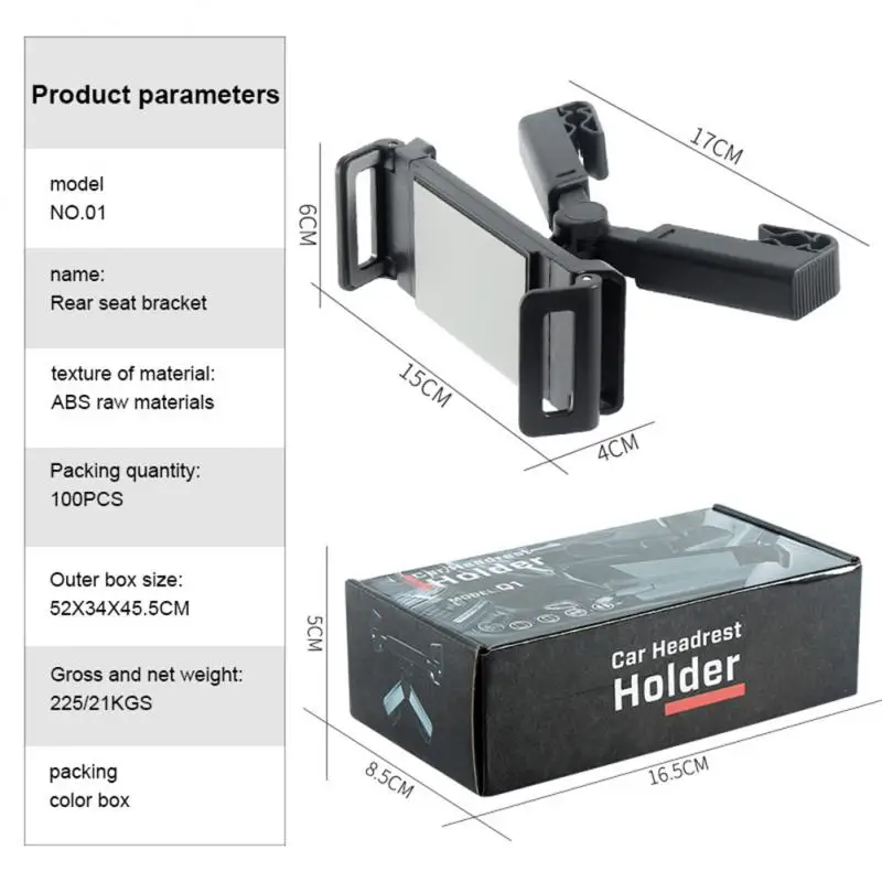 Versatile 360° Rotating Car Headrest Tablet Mount