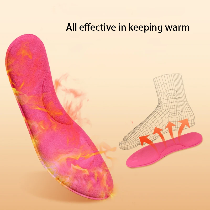Self-heated Insoles Feet Massage Thermal Thicken Memory Foam Shoe Pads Winter Warm Men Women Sports Shoes Pad Accessories heated shoe insoles