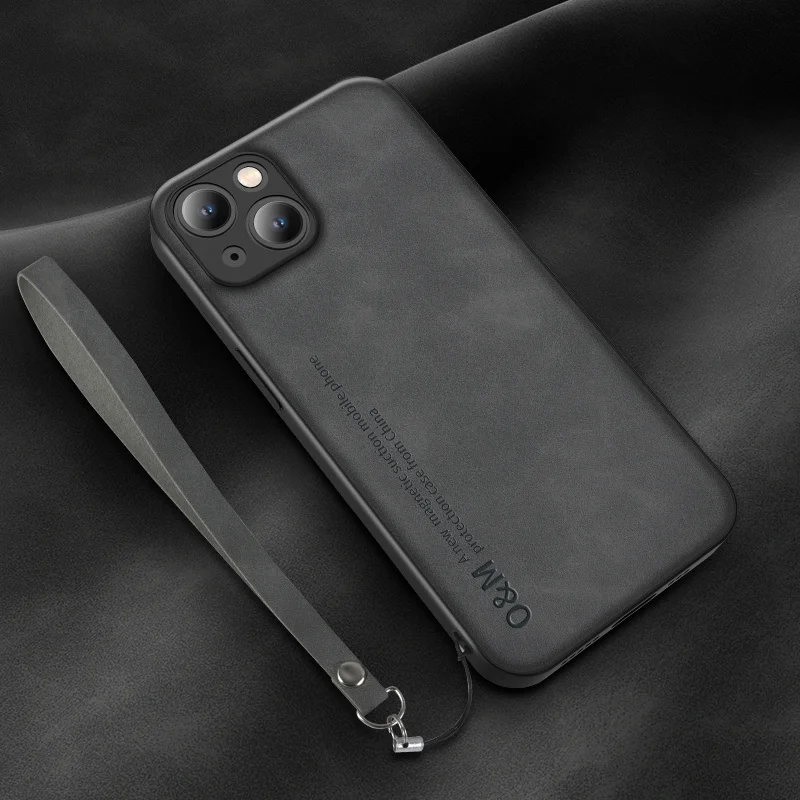 Per Iphone 15 14 Pro Max Mini 13 12 Custodia Luxury Pu Leather Skin Retro Texture Proteggi La Cover Posteriore Per Iphone 14 Plus 15 Pro Custodie