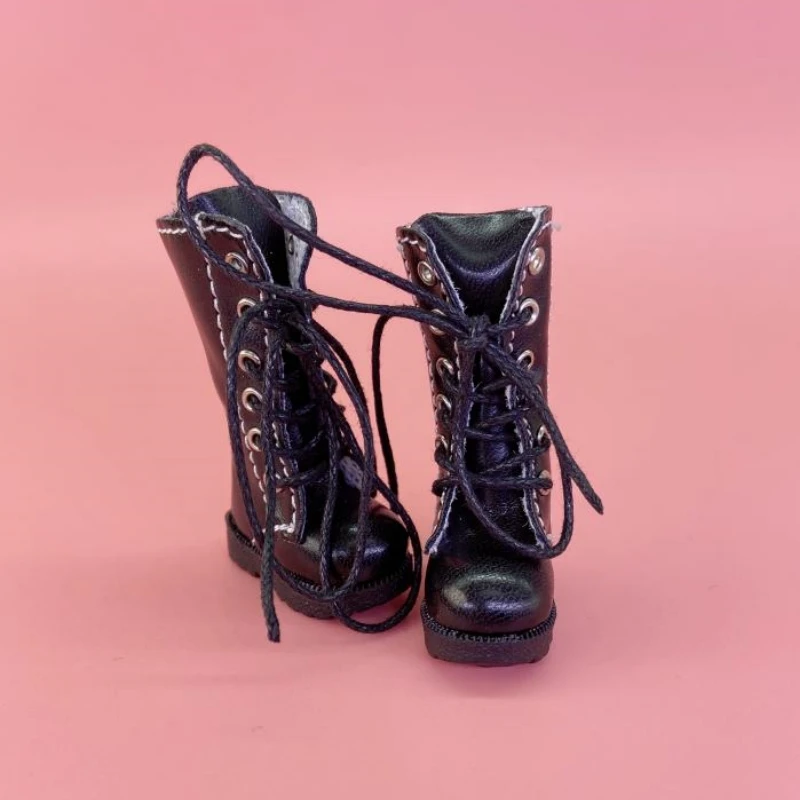 3.2cm Doll Boots for Blythe Doll Toy 1/8 Mini Leather Dolls Shoes for Blyth Azone BJD Casual Puppet Shoes Accessories doll accessories doll shoes