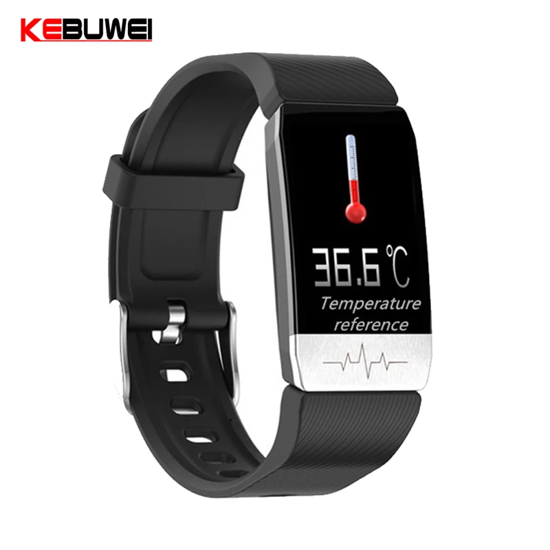 T1S Smart Watch Band With Temperature Measure ECG Heart Rate Blood Pressure Monitor Weather Forecast Drinking Remind Wristband
