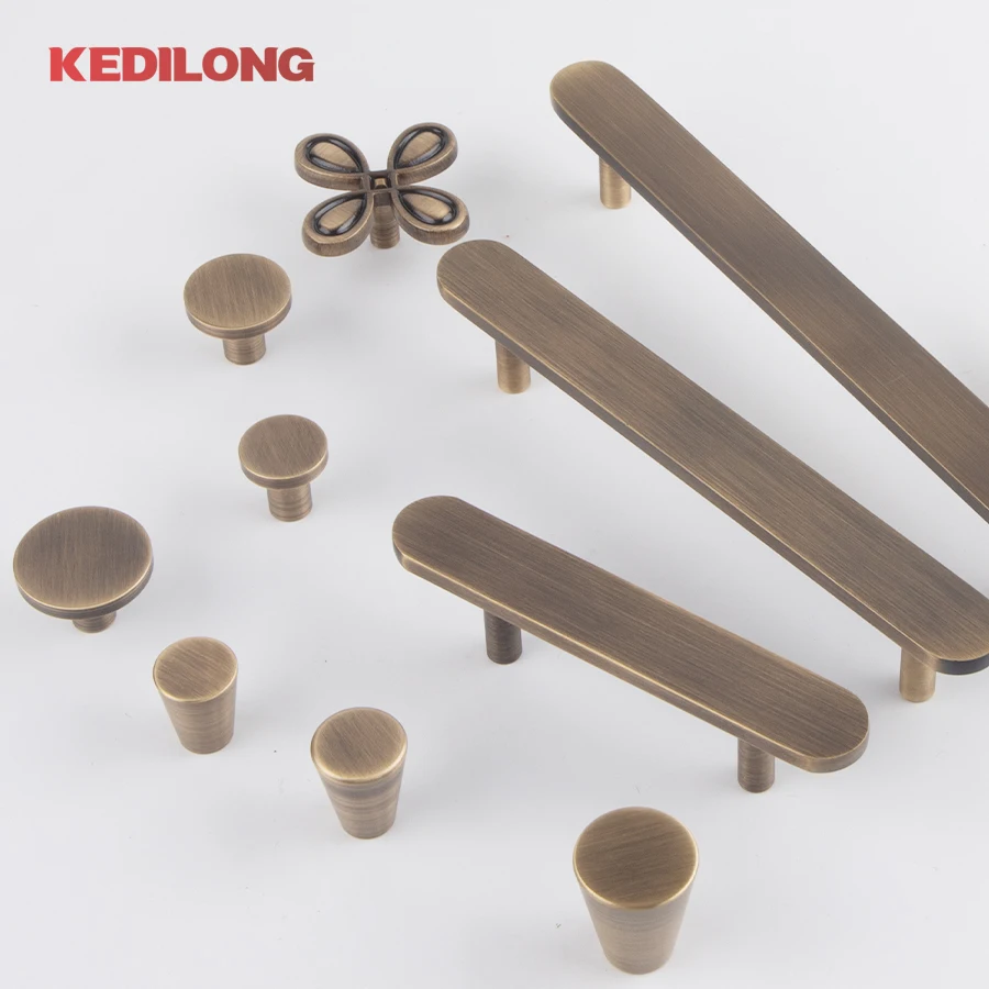 Antique Brass Long Cabinet Pull 1