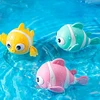 Bath Toys Cute Swimming Clown Fish Bath Toy for Toddlers Floating Wind Up Toys for Boy Girl New Born Baby Bathtub Toddler Toys 1