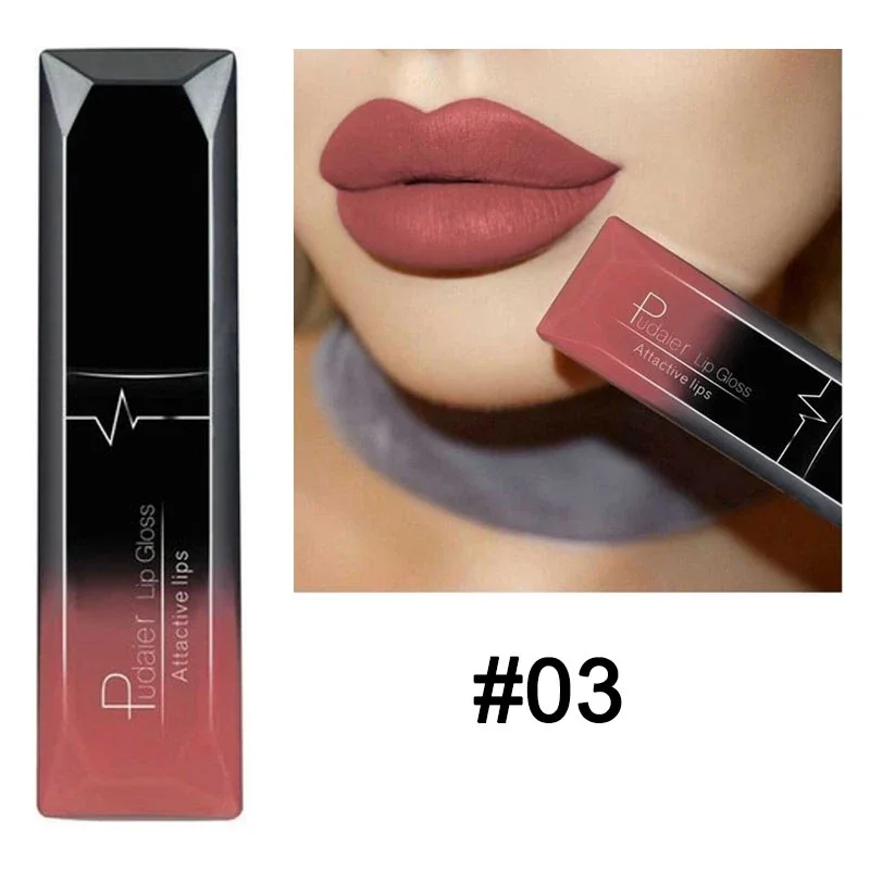 thumbnail image 1 of Matte Liquid Lipstick Waterproof Long Lasting Lip Gloss Tint Sexy Red Nude Purple Metallic Lipsticks Makeup Cosmetics, 1 of 5