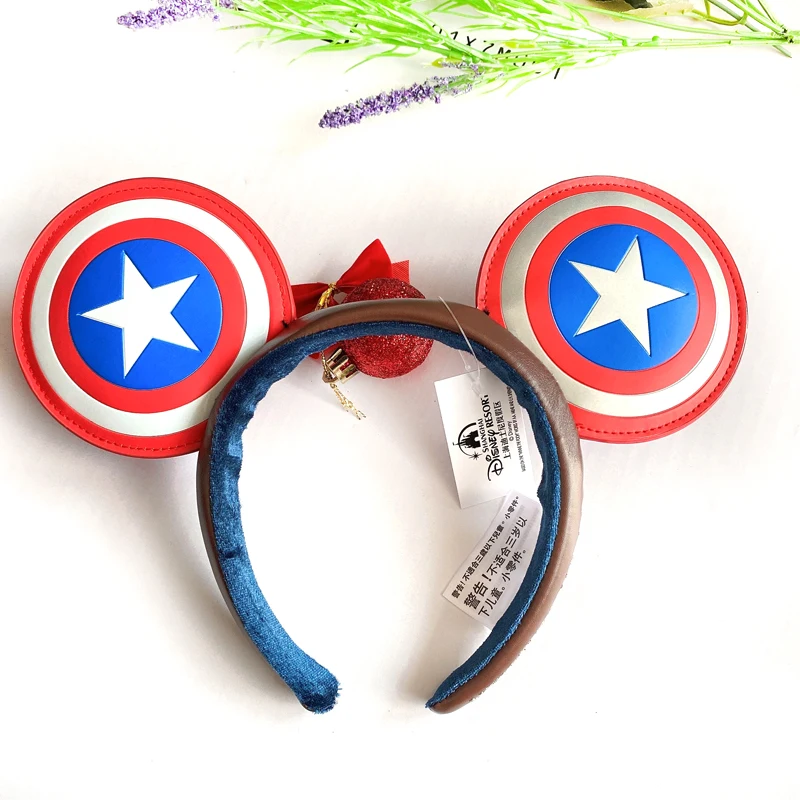 Original Disney Mickey Mouse Ears Headband Sequin EARS COSTUME Hairband Cosplay Plush Adult/Kids Headband Gift morticia addams costume