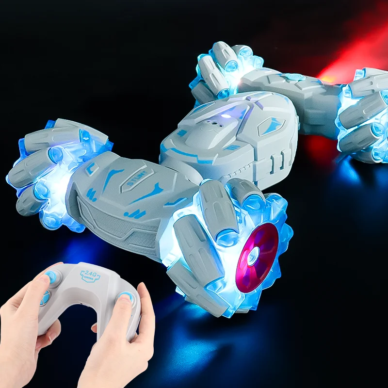 Gesture sensing remote control twist car, Dual remote control drift stunt car. 4WD RC car 2.4GHz boys' RC toys children's gift