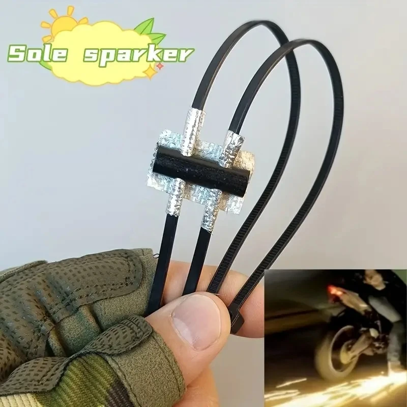 2024New 1/3/5PCS Bicycle Motorcycle Sole Special Effect Flame Device Outdoor Spark Cycling Spark Skateboard Spark Riding Tool