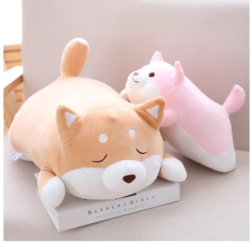 2024 New arrival 55cm Soft Stuffed Animal Plushies Lying Sleep Dog Hug Pillows Bedroom Kwaii Cute Doll For Kids Gift 2