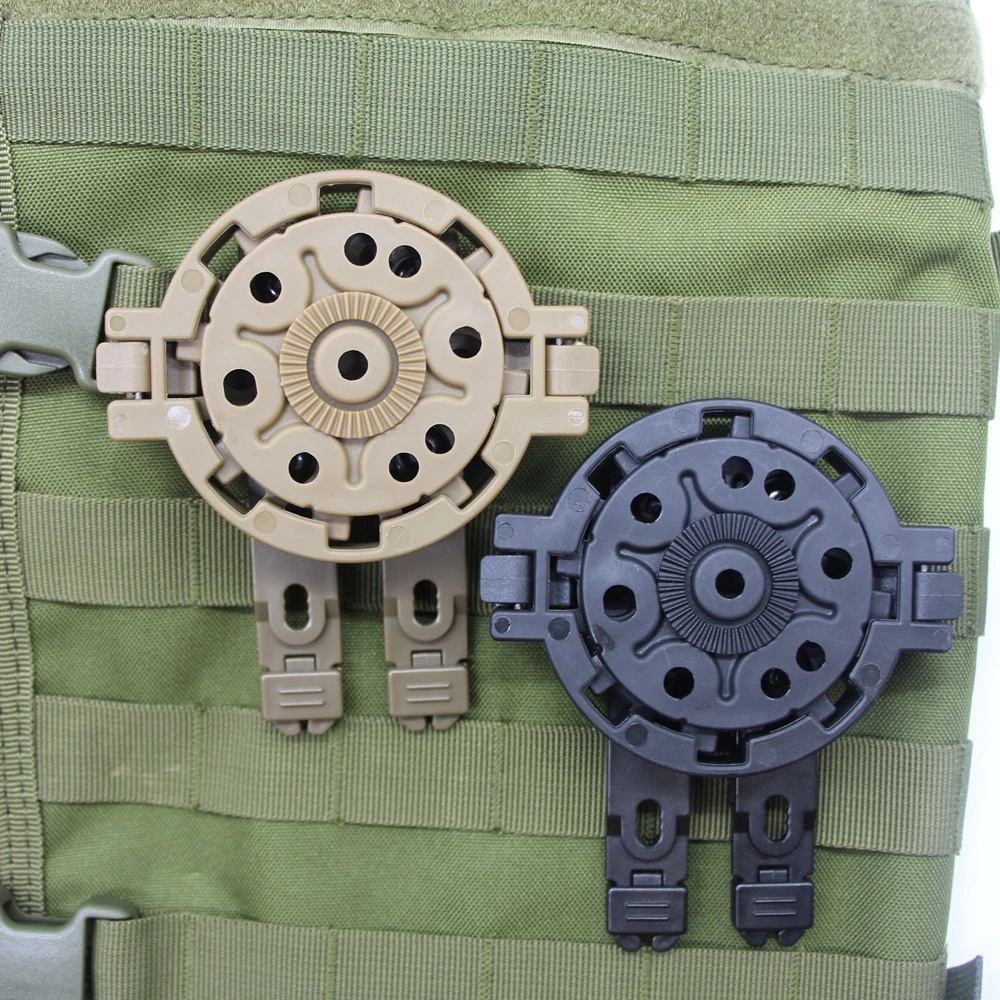 Molle Quick Disconnect Gun Holster with 360-Degree Rotating Platform Adapter