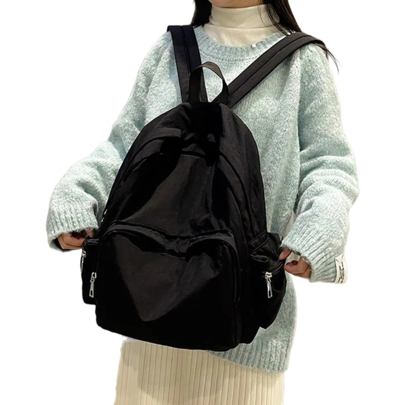 Shoulder Bag Bookbags for Girl Student Splashproof Rucksack Nylon Schoolbag