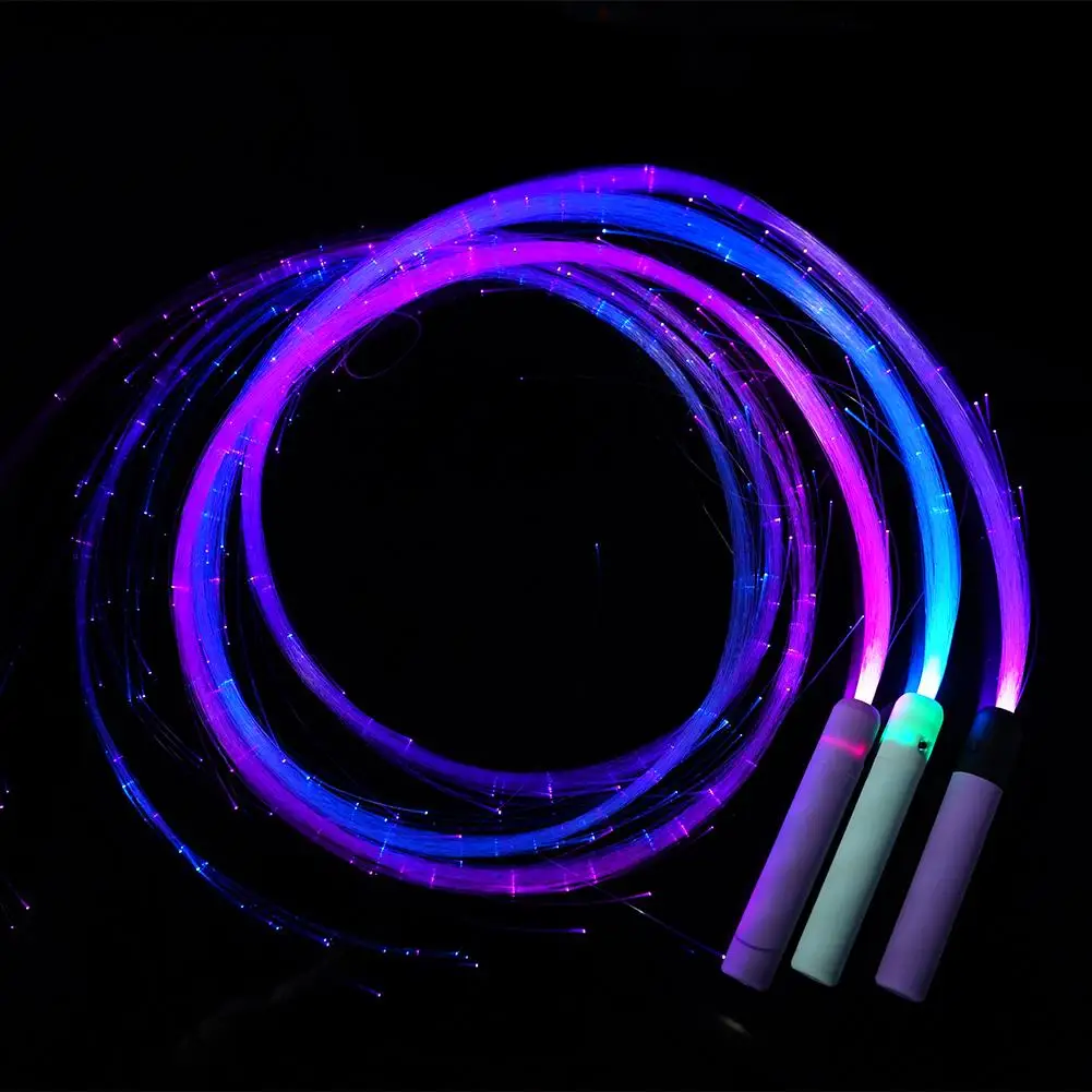 LED 광섬유 채찍 360 ° 회전 슈퍼 브라이트 라이트 레이브 장난감, 픽셀 플로우, 레이스 댄스 페스티벌, 야간 분위기 파티 소품
