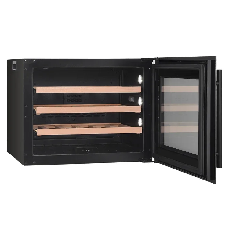 VI24S 51L 24 Bottle Wall Mounted Built-in Wine Cooler Compressor Wine Refrigerator Cooler and Beverage Coolers Electric 50