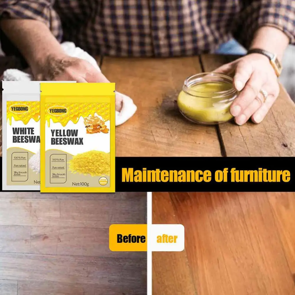 New Pure Natural Beeswax Household Waxing Making Candles Multi-purpose Cosmetics Making Materials Skin Care Lip Wax candle making wax