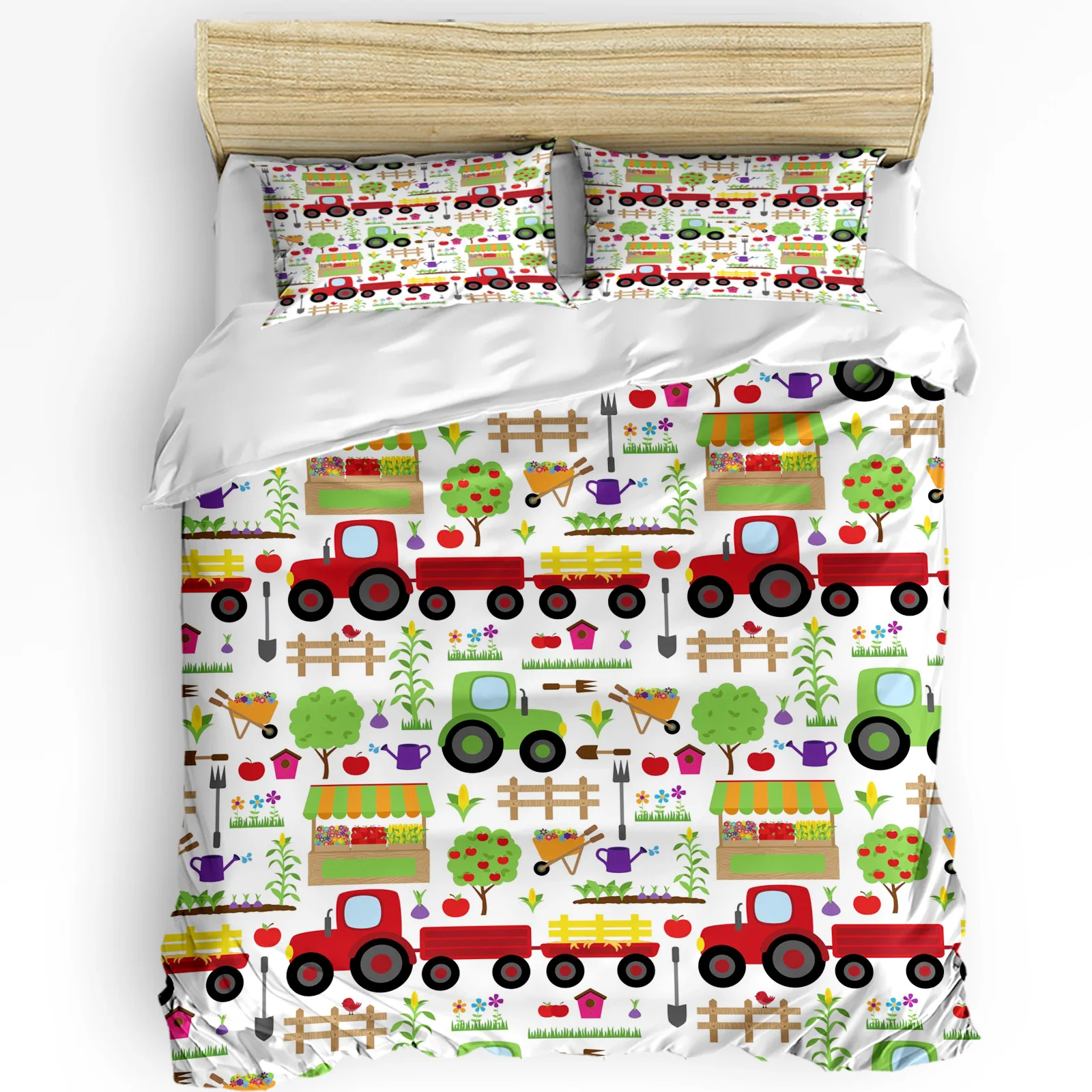 

Cartoon Child Car Transportation Duvet Cover 3pcs Bedding Set Home Textile Quilt Cover Pillowcases Bedroom Bedding Set No Sheet