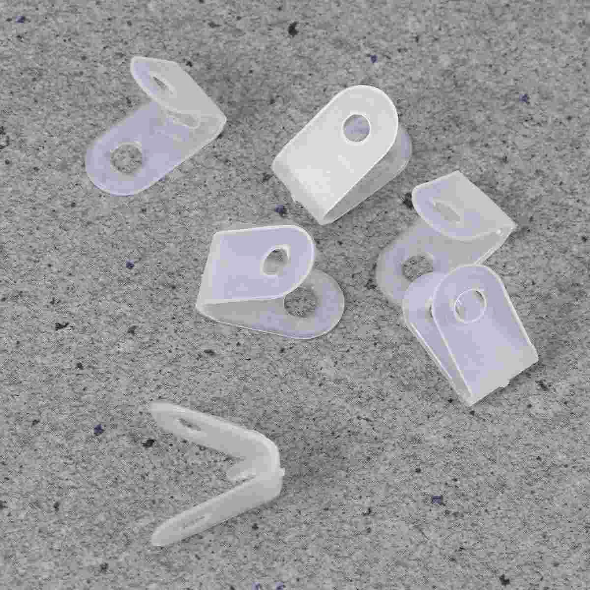 Inline 44020 – 100 Pezzi Morsetti Fermacavo In Plastica – Bianco – Perfetti Per Organizzare Fili