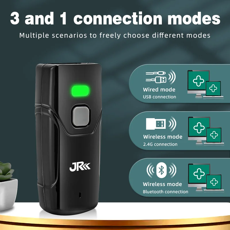 Jooyetc 1D 2.4G Wireless Bluetooth Barcode Scanner Portable Mini Barcode Reader images - 6