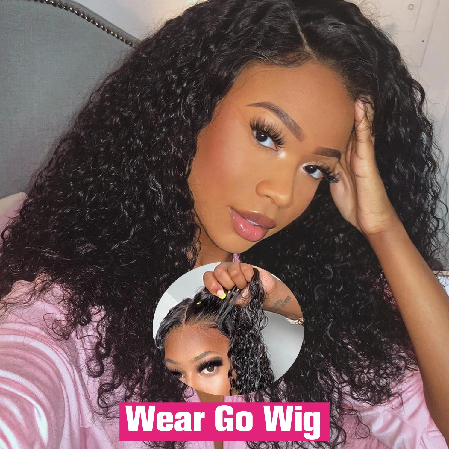 Ni Gel Wig Without Glue Glueless Preplucked Human Wigs Ready To Wear Go