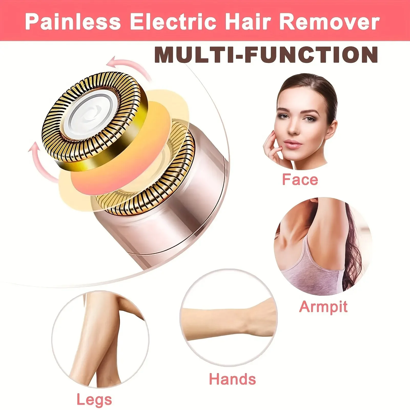 Xiaomi Portable Lipstick-shaped Electric Epilator Painless Electric Shaver Private Armpit Hair Lip Hair Leg Hair Mini Shaver 6