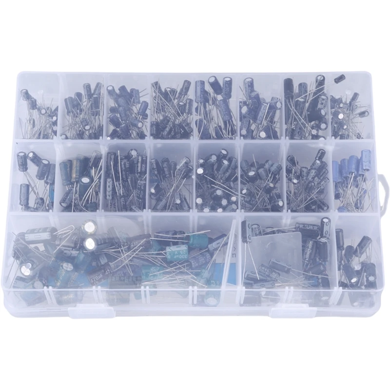 

500pcs Electrolytic Capacitor set with Plastic Case for Electronic Applications